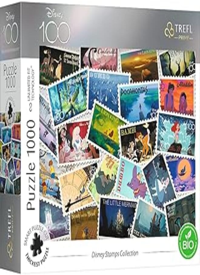 Trefl Trefl Puzzles - "1000 UFT" - Disney Stamps Collection_FSC Mix 70% / Disney 100 10760 