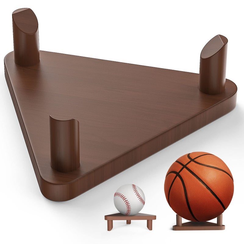 CANIPHA Ball Stand HolderBall Display Stand Wooden for Football Basketball Stand Soccer Ball HolderRugby Ball Volleyball Sports Ball Storage Rack Made of Solid WoodTrophy Autograph Memorabilia Display Case
