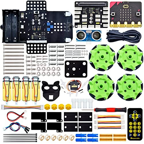KEYESTUDIO 4WD Smart Car Coding Robot Kit with Microbit V2 for Makecode and Python, DIY Building Robot Kit for STEM Education, IR Remote/APP Control - Image 2
