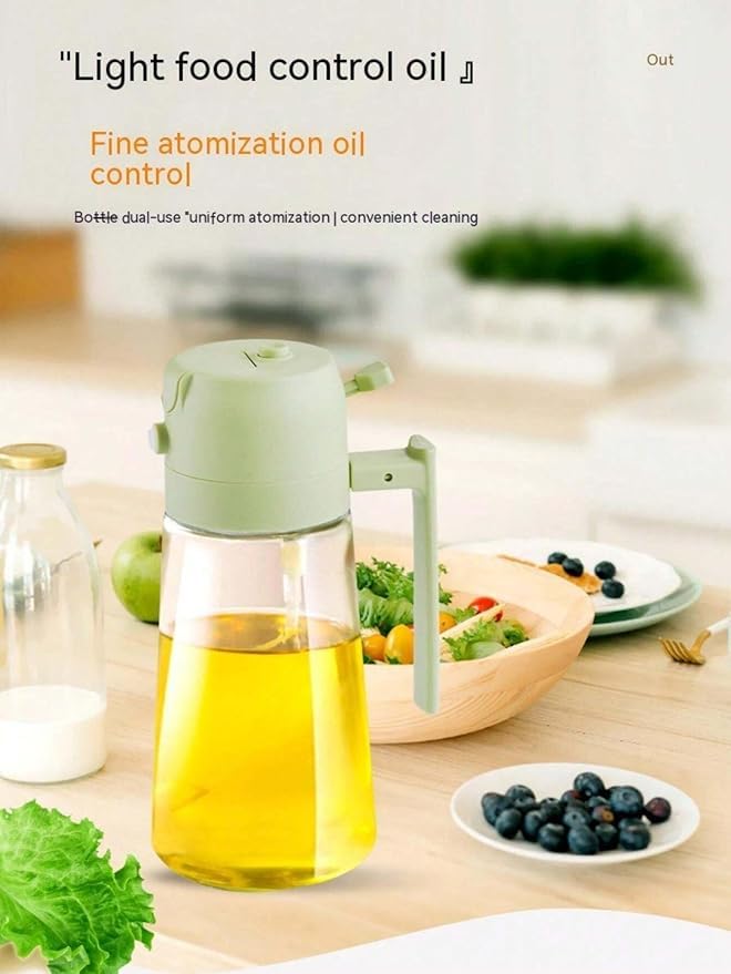 iSTORE Kitchen Oil Sprayer for Cooking 500ml Glass Oil Dispenser Bottle SprayMister Refillable Food Grade Oil Vinegar Spritzer Sprayer for Air Fryer Salad Baking Grilling Frying multicolor - Image 4