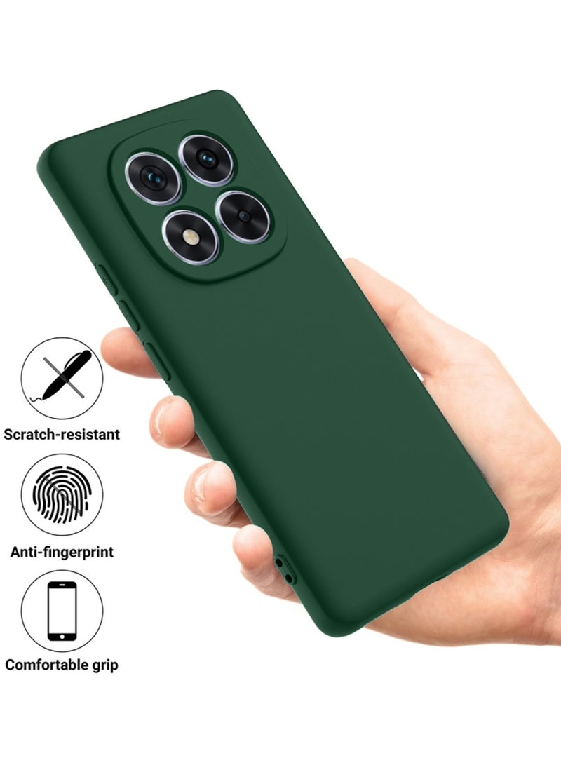 Wtech Xiaomi Redmi Note 14 Pro 5G 2024 Premium Soft Liquid Silicone Case Cover - Dark Green - Image 2