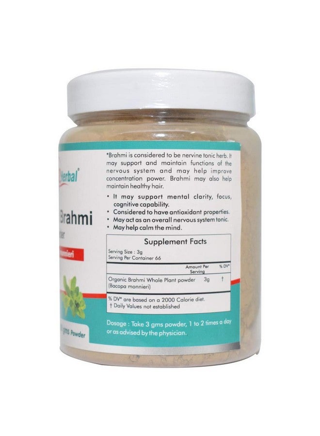 Way2Herbal Organic Brahmi Powder | Bacopa Monnieri (200 Gram Pack of 4) - Image 4