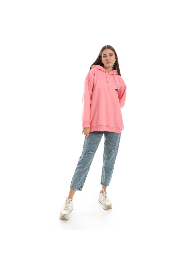 Caesar Women's oversized hoodie with printed crisscross back - Image 1