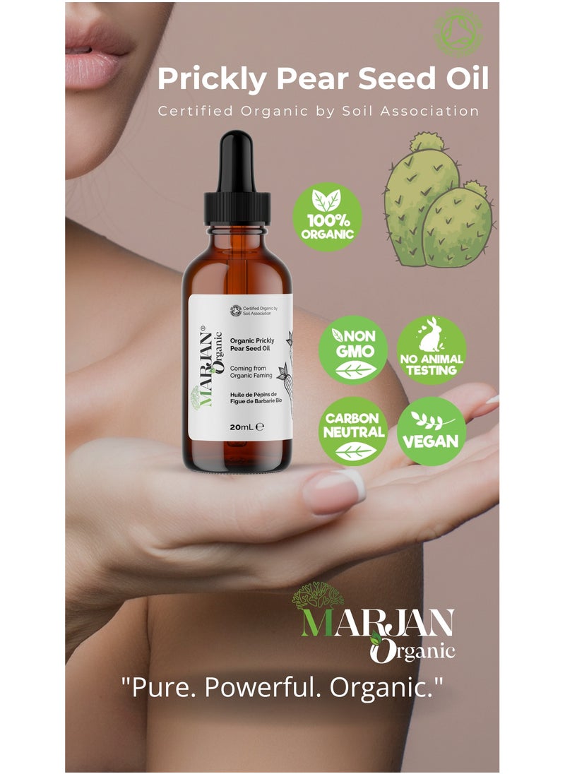 MARJAN ORGANIC - Premium Organic Prickly Pear Seed Oil 20 ml – Natural Glow & Skin Care - Image 1
