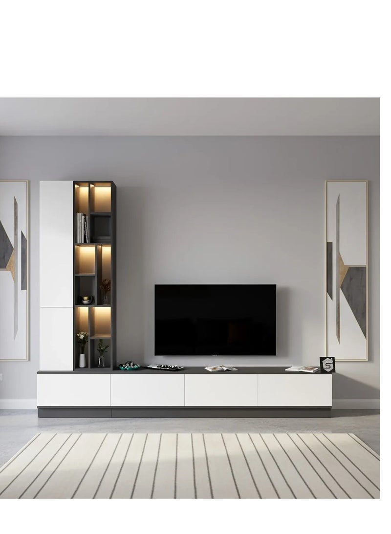 Stylish Home 11-Piece Table Set - White and Grey - SH61 - Image 2