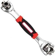 KPS Point Universal Furniture Car Repair Hand Tool 48 in 1 Socket Wrench Works with Spline Bolts 360 Degree 6 Handles up to 135kg of Pressure Fixed - Image 1