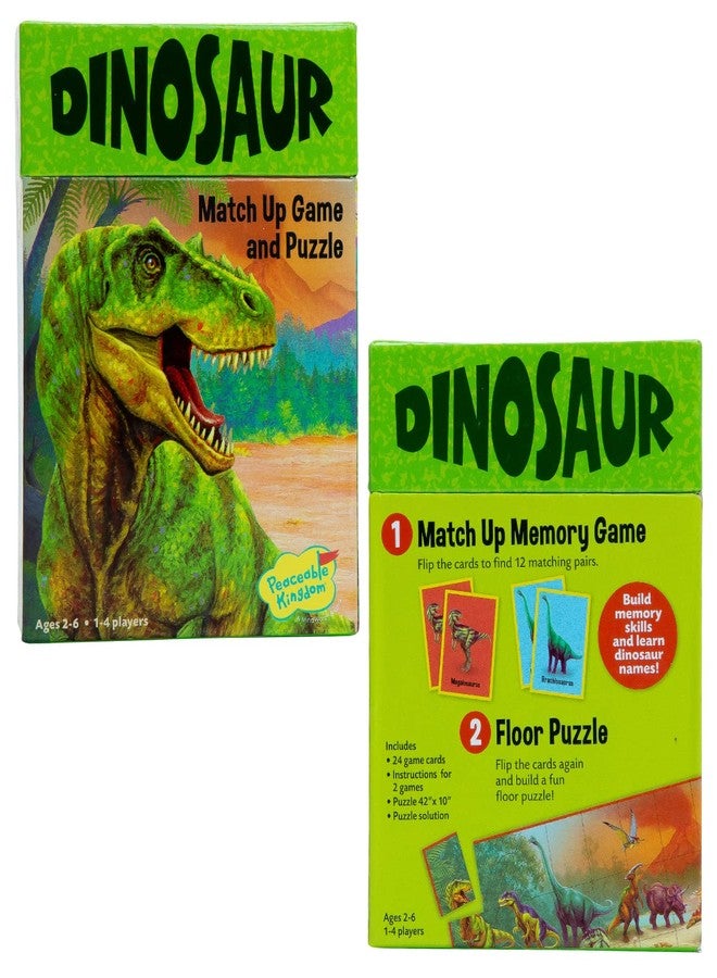 Peaceable Kingdom Floor Puzzle and Matching Game 2 in 1 Educational Activity for Kids 2 Years and Up - Dinosaur - Image 1