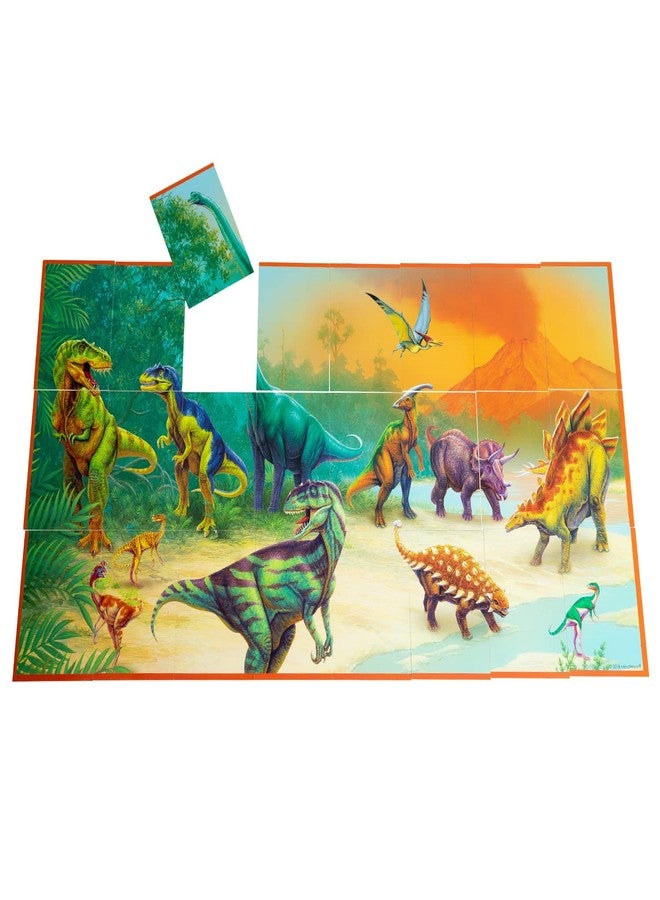 Peaceable Kingdom Floor Puzzle and Matching Game 2 in 1 Educational Activity for Kids 2 Years and Up - Dinosaur - Image 3