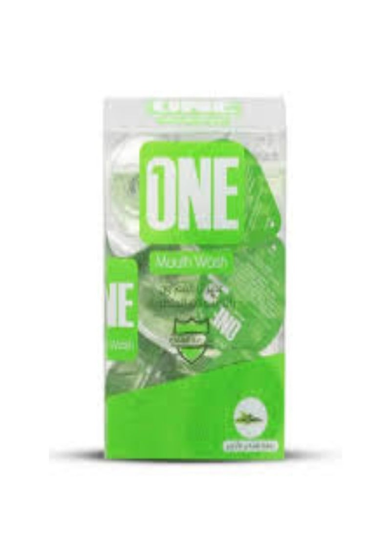 Advanced Mouthwash, specifically the green tea flavored version in 15ml capsules.