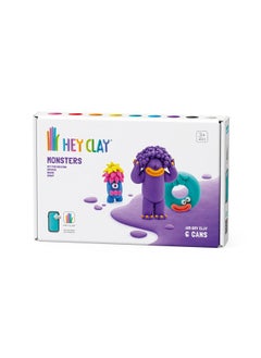 DIY Monsters: Hipster, Cyclops, Donut Plastic Creative Modelling Air-Dry Clay For Kids 6 Cans