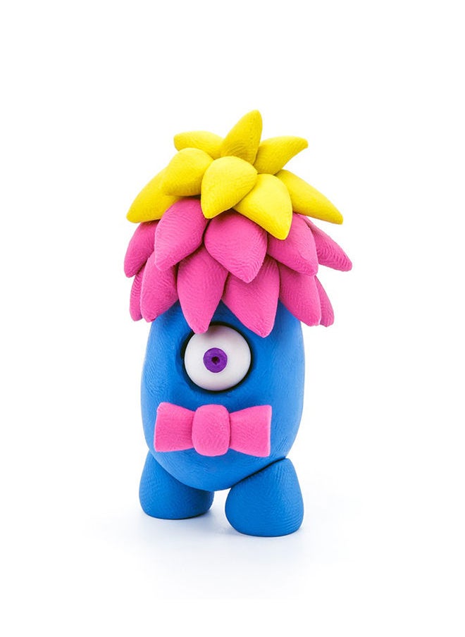 HEY CLAY - DIY Monsters: Hipster, Cyclops, Donut Plastic Creative Modelling Air-Dry Clay For Kids 6 Cans - Image 1