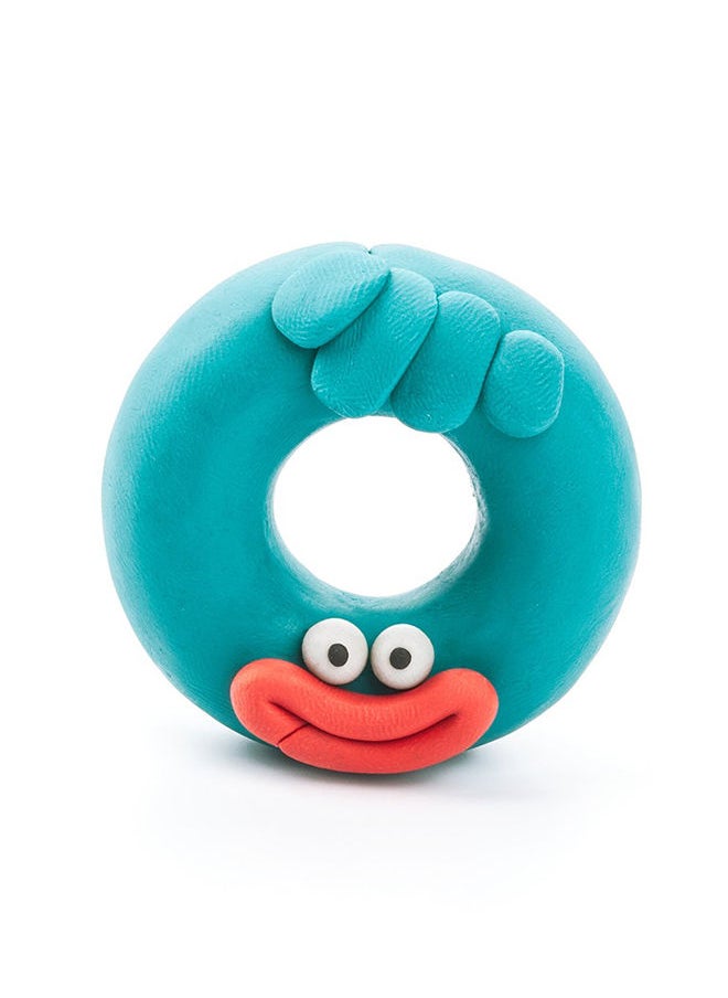 HEY CLAY - DIY Monsters: Hipster, Cyclops, Donut Plastic Creative Modelling Air-Dry Clay For Kids 6 Cans - Image 1