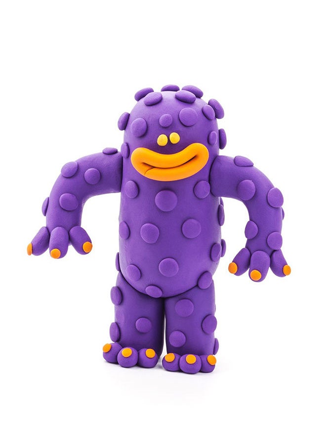 HEY CLAY - DIY Monsters: Hipster, Cyclops, Donut Plastic Creative Modelling Air-Dry Clay For Kids 6 Cans - Image 1