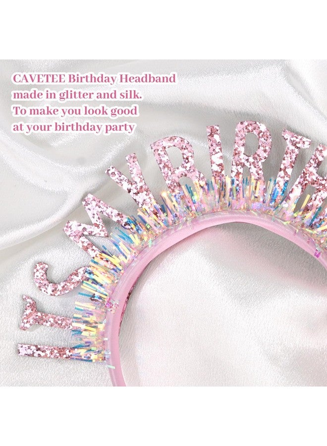 كافتي تاج عيد ميلاد CAVETEE للنساء، عصابة رأس عيد ميلاد للفتيات، عصابة رأس عيد ميلاد للفتيات، تاج عيد ميلاد للنساء البالغات، عصابة رأس عيد ميلادي للفتيات، زينة عيد ميلاد سعيدة (وردي) - Image 2