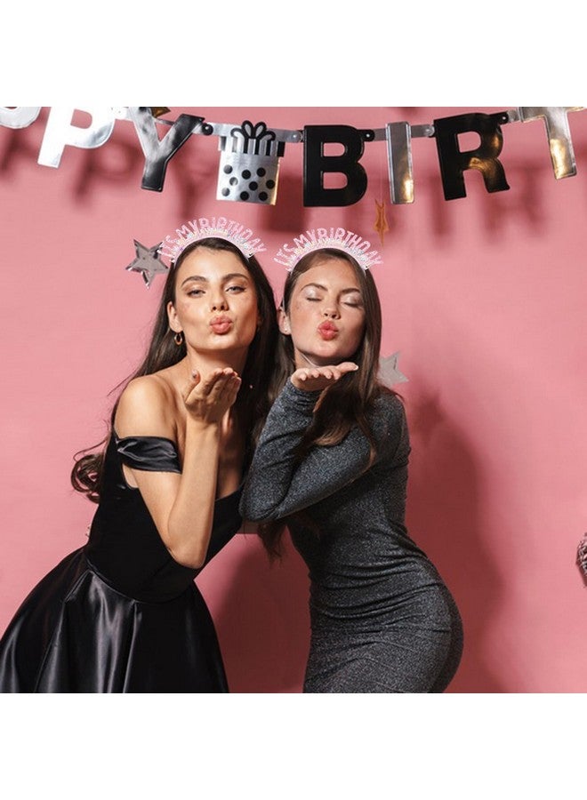 كافتي تاج عيد ميلاد CAVETEE للنساء، عصابة رأس عيد ميلاد للفتيات، عصابة رأس عيد ميلاد للفتيات، تاج عيد ميلاد للنساء البالغات، عصابة رأس عيد ميلادي للفتيات، زينة عيد ميلاد سعيدة (وردي) - Image 5