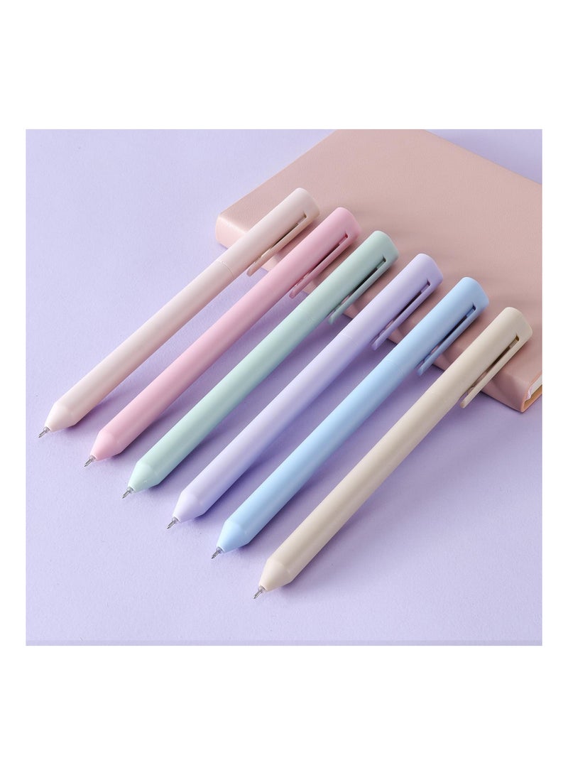 SOLARAE Colored Gel Pens, Pastel Gel Pens Colored Ink Quick Dry & No Smear, Retractable Cute Pen Fine Point 0.5mm for Note Taking, Aesthetic Gel Ink Pens Smooth Writing Stationery, for Journaling(6PCS ) - Image 3