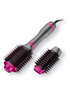 General Hair Straightening Brush, 4-in-1 Hot Air Brush for Styler and Frizz Control, 1200W One-Step Hair Dryer with 2 Replaceable Brush Heads for Straight and Curly Hair  - Image 1