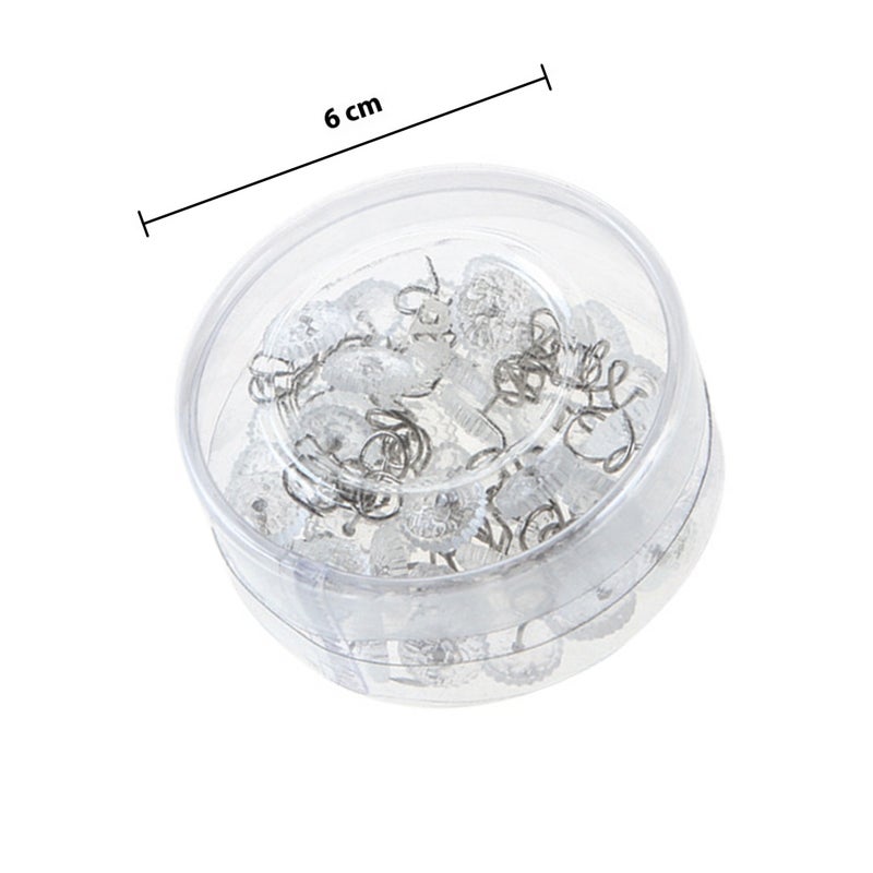 9packs 20pcs/pack Clear Spiral Sheet Fasteners for Sofa Cover or Bedskirts - Image 2