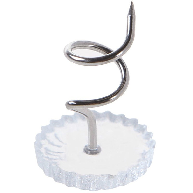 9packs 20pcs/pack Clear Spiral Sheet Fasteners for Sofa Cover or Bedskirts - Image 1