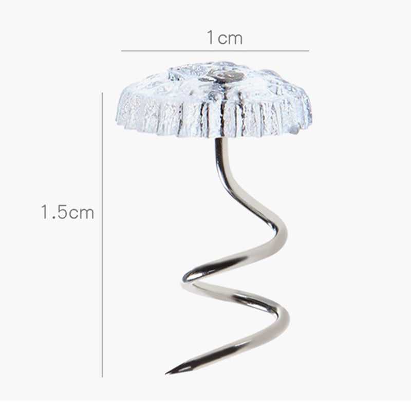 9packs 20pcs/pack Clear Spiral Sheet Fasteners for Sofa Cover or Bedskirts - Image 4