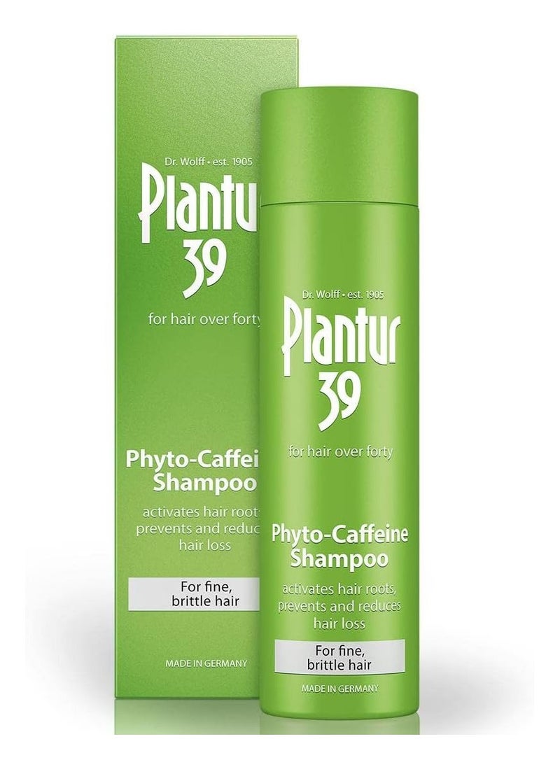 Plantur 39 - Plantur 39 Phyto Caffeine Nourishing Shampoo for Women, 8.45 fl oz, for Thinning and Fine Hair, Natural Hair Growth Shampoo with Niacin, Zinc, and White Tea Extract - Image 1