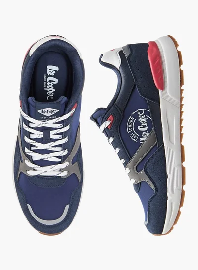 لي كوبر Men's Panelled Lace-Up Sneakers