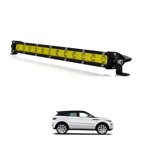 PRIKNIK 12 LED Fog Light Bar Yellow Spot Beam with Bracket Compatible with Cars (60 Watt 13 Inch) - Image 1
