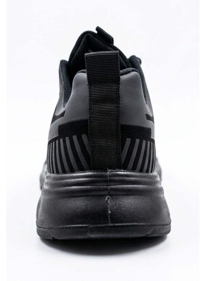 ORDER  Active Men's Running Shoes - Lightweight & Breathable Sports Sneakers - (0D-PU-2005) Black - Image 4