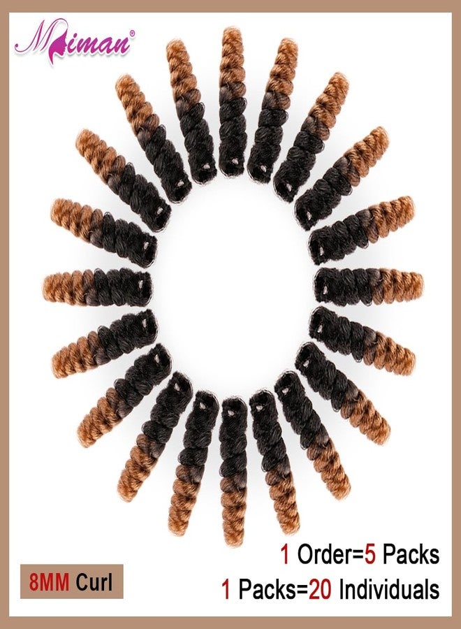 MIMAN 5 Packs 10 Inch Short Crochet Hair Braiding 8MM Curly Crochet Braids Synthetic Hair Extension for Women DIY Mohawk Afro Braided Hairstyle (Black to Blonde #1B/27) - Image 3