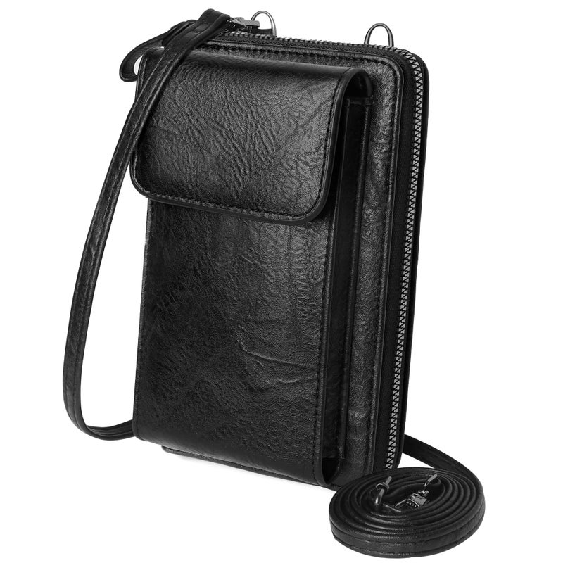 KUKOO Small Crossbody Bags for Women PU Leather Cell Phone Purse Wallet with Credit Card Slots - Image 1