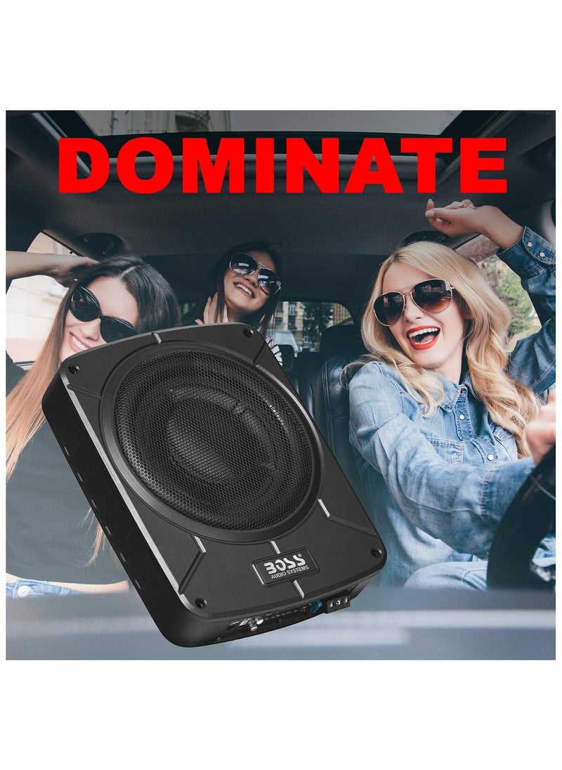Audio Systems BAB10 Amplified Car Subwoofer - 1200 Watts Max Power, Low Profile, 10 Inch Subwoofer, Remote Subwoofer Control, Great for Vehicles That Need Bass But Have Limited Space