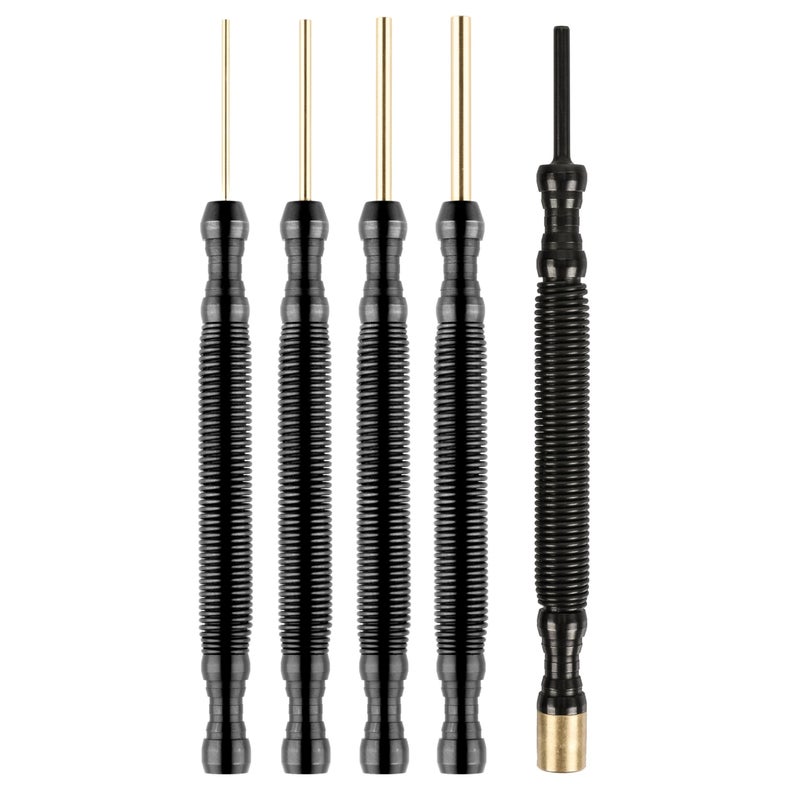 Hit Tools Hammerless Spring Tool Brass Pin Punch Set: 1/16” x 1 3/8” Tip, 3/32” x 1 3/8” Tip, 1/8” x 1 3/8” Tip & 5/32” x 1 3/8” Tip Punch - Image 3