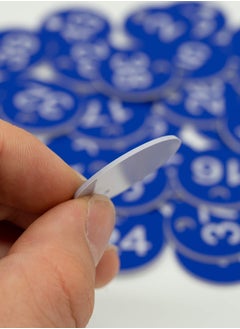 Generic Plastic ID Number Tags, Engraved Tags Key Tags Without Key Rings for Locker Dorm Hotel Bar Restaurant Club Restaurant Table Numbers (1-50, Blue)  - Image 4