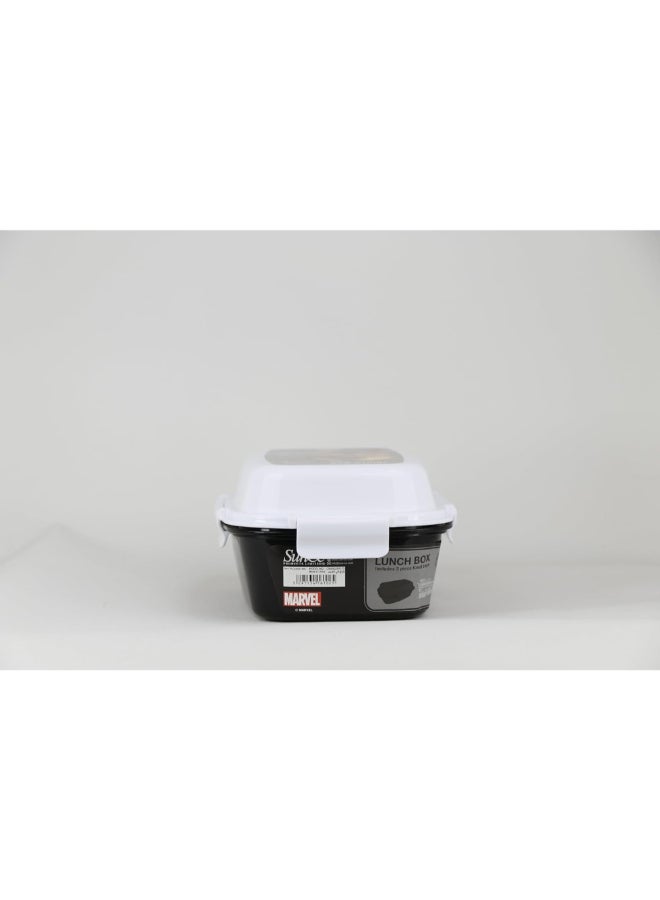 SunCe Marvel Spiderman 4-Clip Closure Lunch Box Black and White 5.9 x 3.54 x 8.66 Inch SUNS-4404MSL  - Image 3