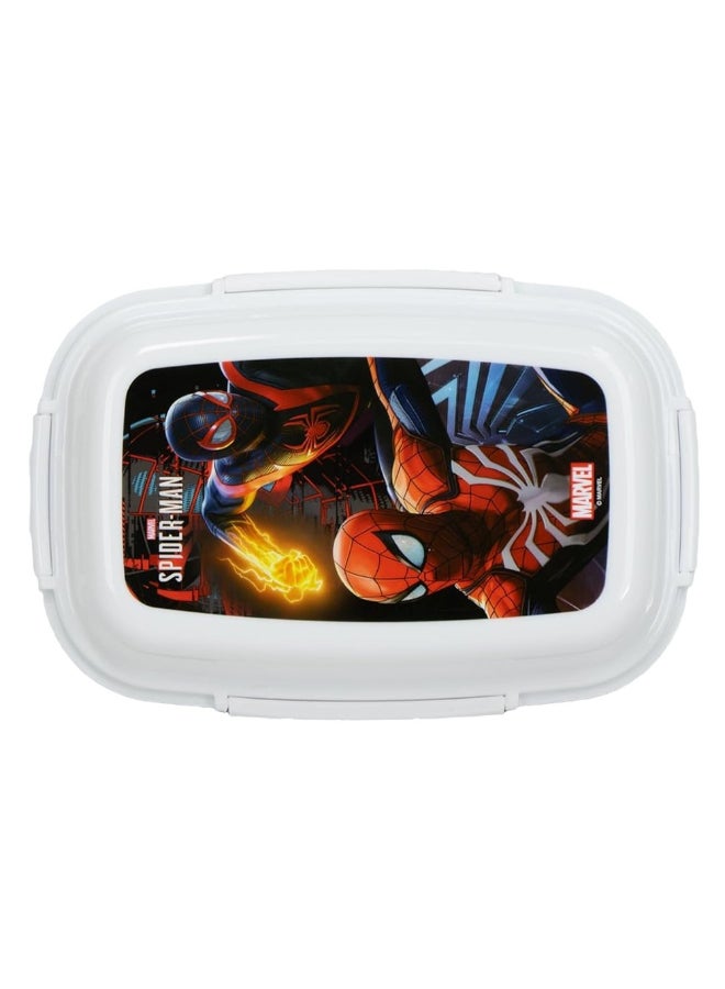 SunCe Marvel Spiderman 4-Clip Closure Lunch Box Black and White 5.9 x 3.54 x 8.66 Inch SUNS-4404MSL  - Image 1