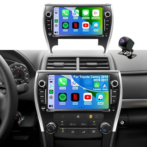 Aitrenlu 64G Upgrade Car Radio for Toyota Camry 2015 2016 2017, Android 13 Car Stereo, 10 Inch Touch Screen Wireless CarPlay & Android Auto, Bluetooth 5GWiFi GPS Navigation FM Backup Camera Fit J.B.L Version - Image 1