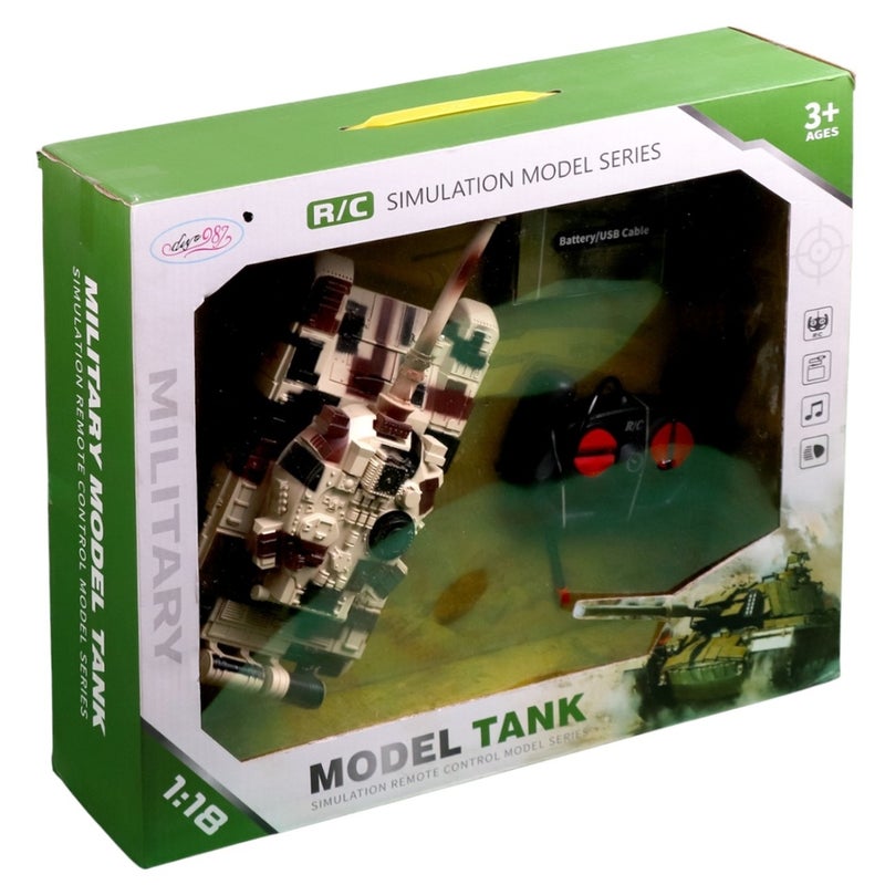 Model Tank 1:18 with Remote Control - DY987-T7 - Image 1