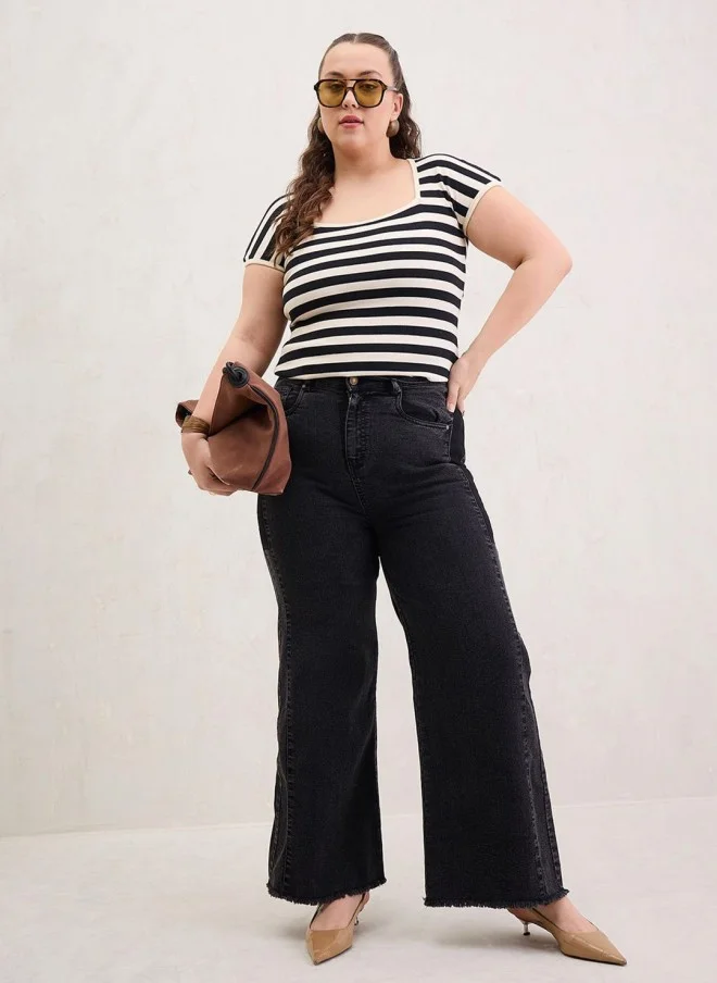 ساسافراس Striped Cotton Top for Women