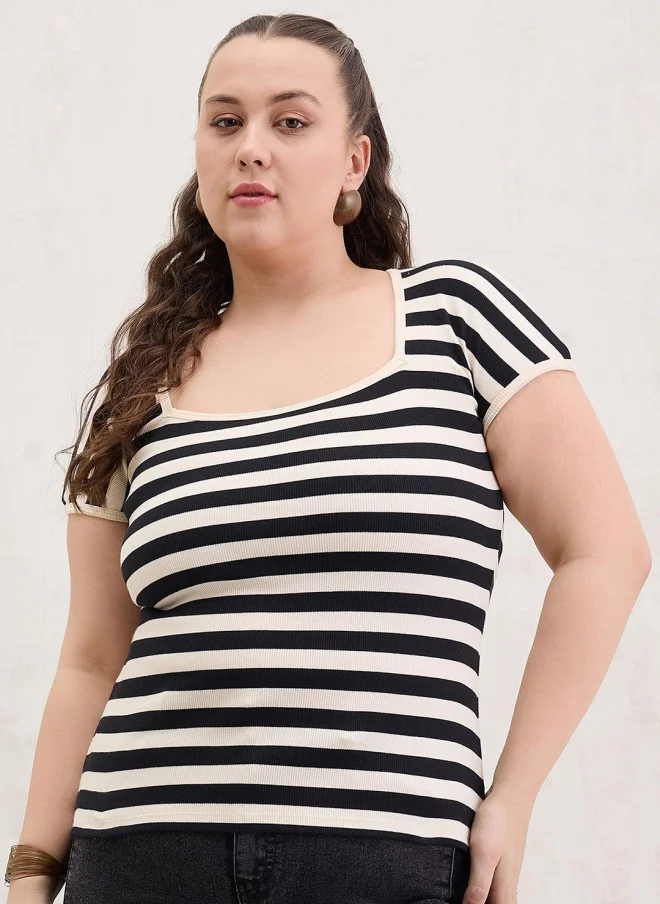 ساسافراس Striped Cotton Top for Women