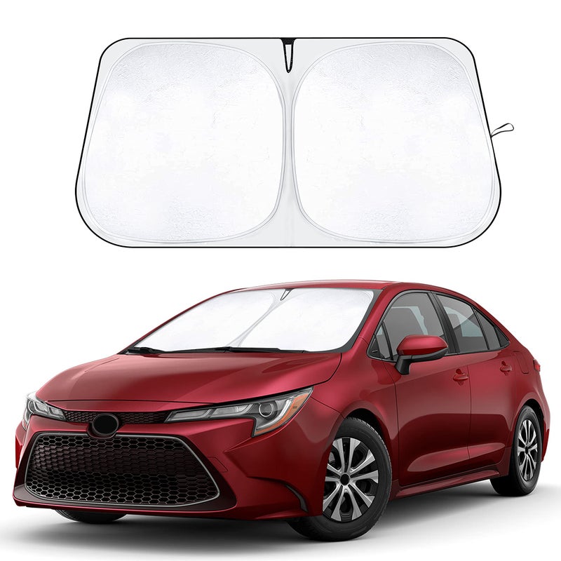 EcoNour Windshield Sunshade for Toyota Corolla 2020-2024 2025 2026 L, LE, XLE, SE, XSE, Nightshade/Apex Edition (Not for Corolla Cross) Sun Visor for Front Window Sun Shade Cover, Car Accessories - Image 1