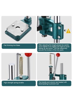 Generic Soiiw Leather Hole Puncher Hand Punching Machine Heavy Duty Manual Press Puncher Punch Tools for DIY Leather Craft Punching Holes with 1.5-13mm Clamping Chuck  - Image 3