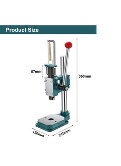 Generic Soiiw Leather Hole Puncher Hand Punching Machine Heavy Duty Manual Press Puncher Punch Tools for DIY Leather Craft Punching Holes with 1.5-13mm Clamping Chuck  - Image 4