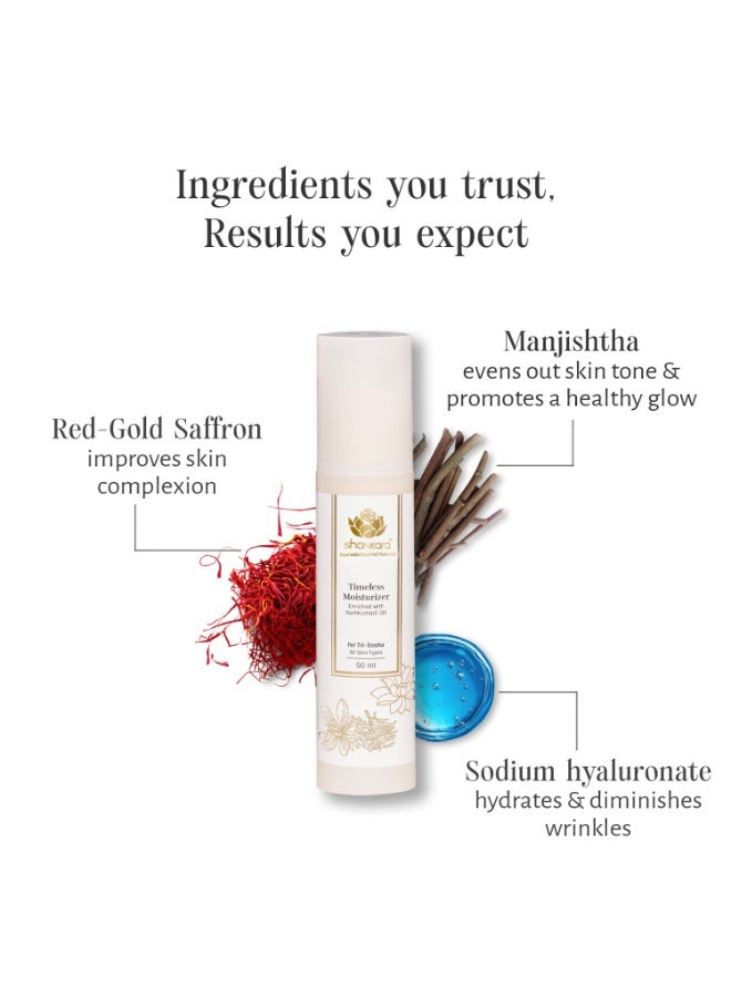Shankara Timeless Lotion Moisturizer With The Goodness Of Saffron, Lotus And Vitamin C For All Skin Types - (50 Ml) - Image 2