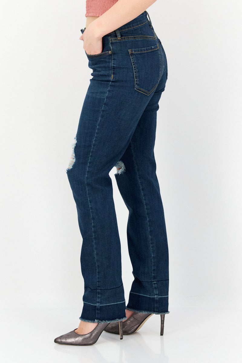 Gloria Vanderbilt Women Slim Fit Wash Stretchable Denim, Indigo - Image 2