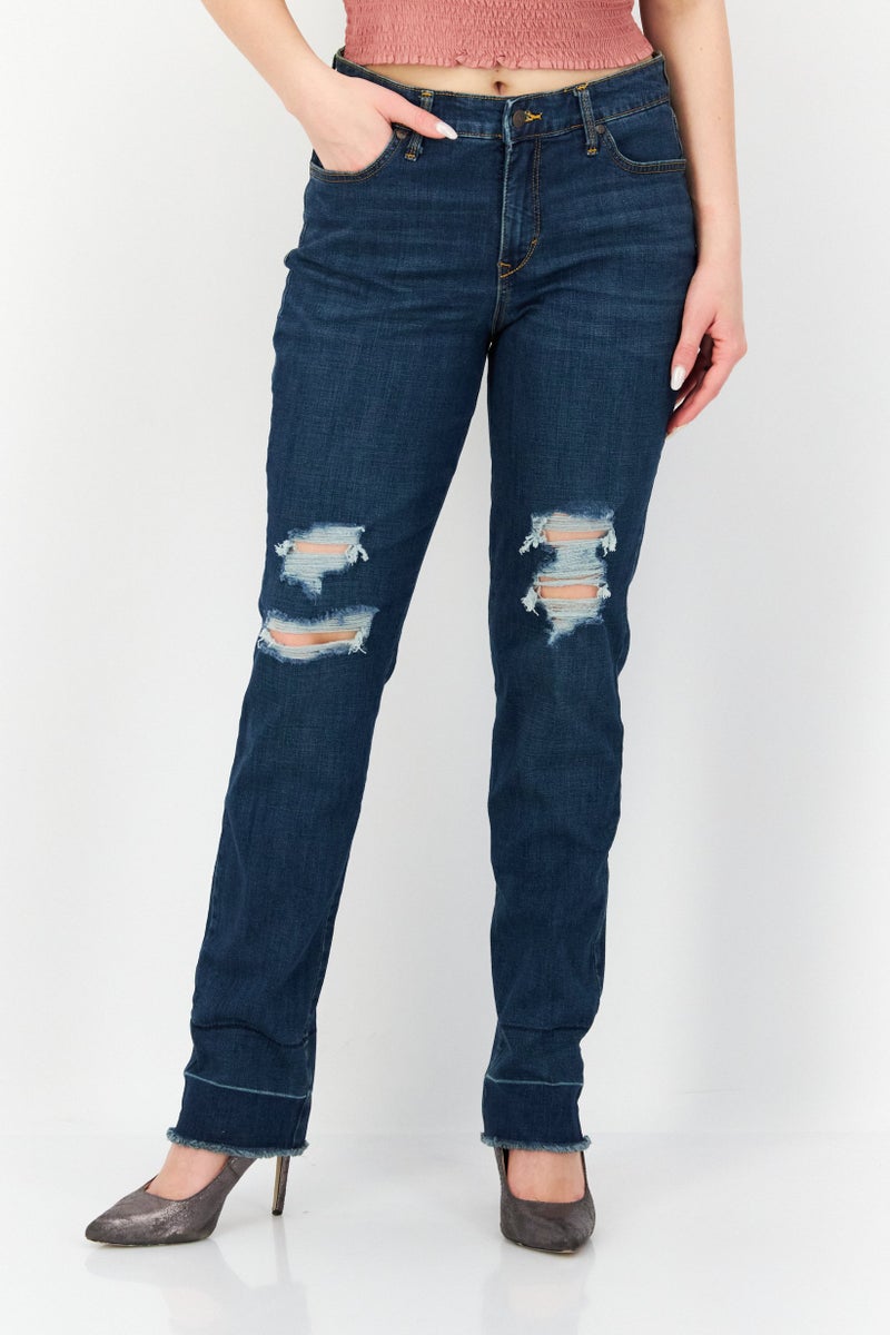 Gloria Vanderbilt Women Slim Fit Wash Stretchable Denim, Indigo - Image 1