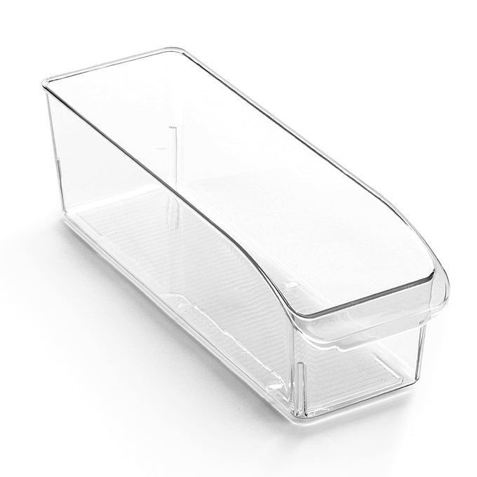 PLASTIC STORAGE BINS SMALL THE CURVE COLLECTION MULTIUSE ORGANIZER BINS STORAGE CONTAINERS KITCHEN PANTRY AND HOME ORGANIZATION FRIDGE ORGANIZERS PANTRY ORGANIZATION AND STORAGE
