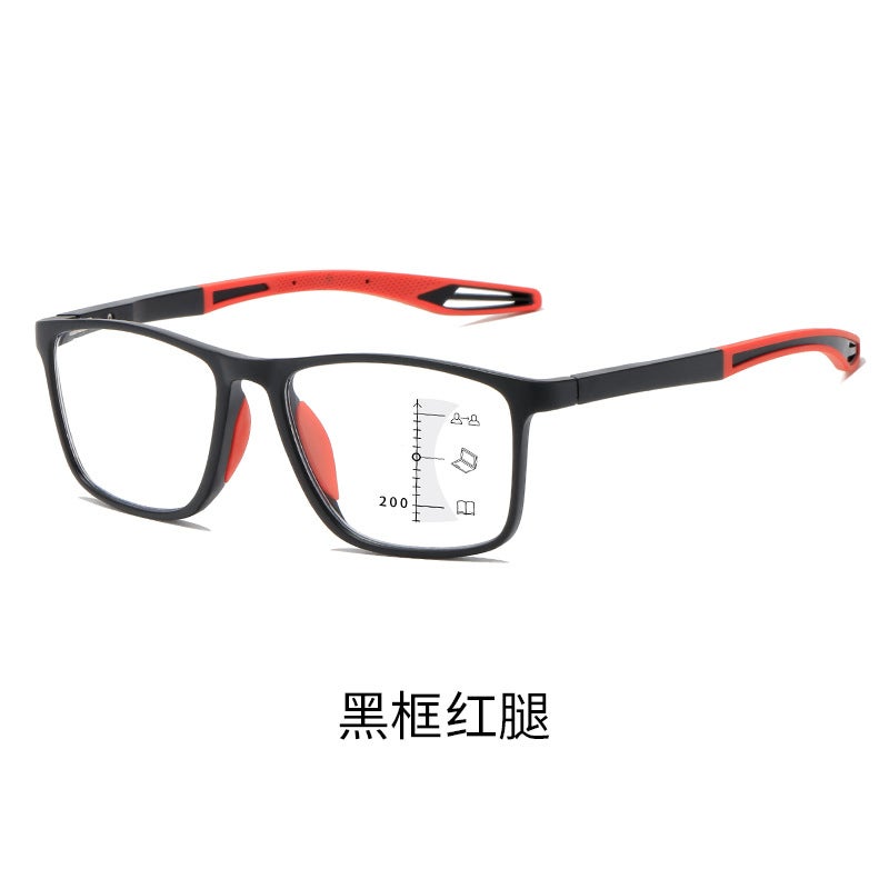 Ultra Light TR90 Progressive Multi-Focus Presbyopia Glasses – Retro Full Frame for Round Faces - Image 1