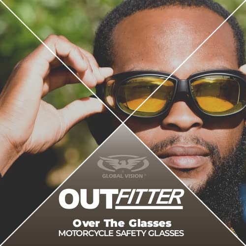 Global Vision Outfitter Padded Fit-Over Motorcycle Safety Sunglasses - Image 2