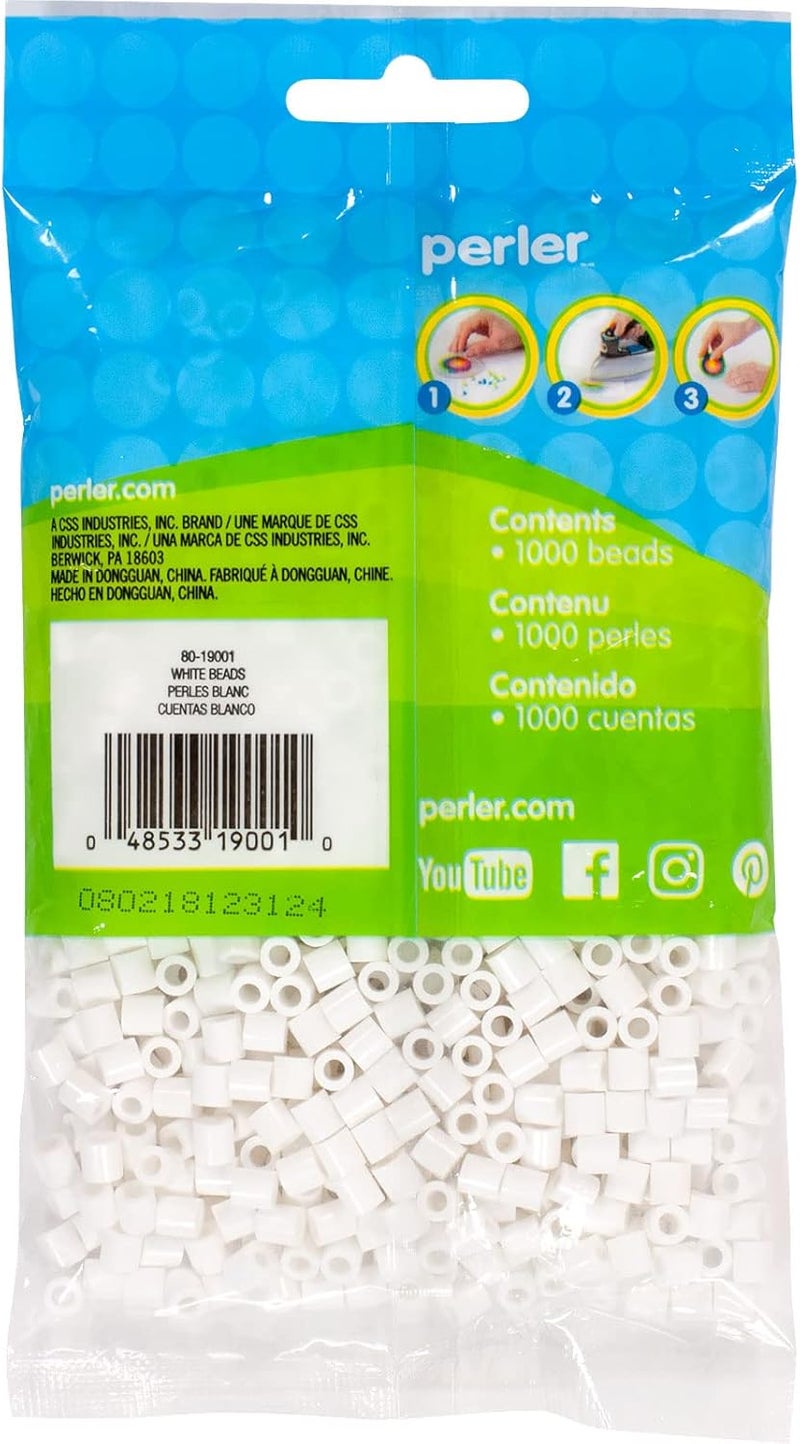 Perler Beads Fuse Beads for Crafts, 1000pcs, White - Image 2