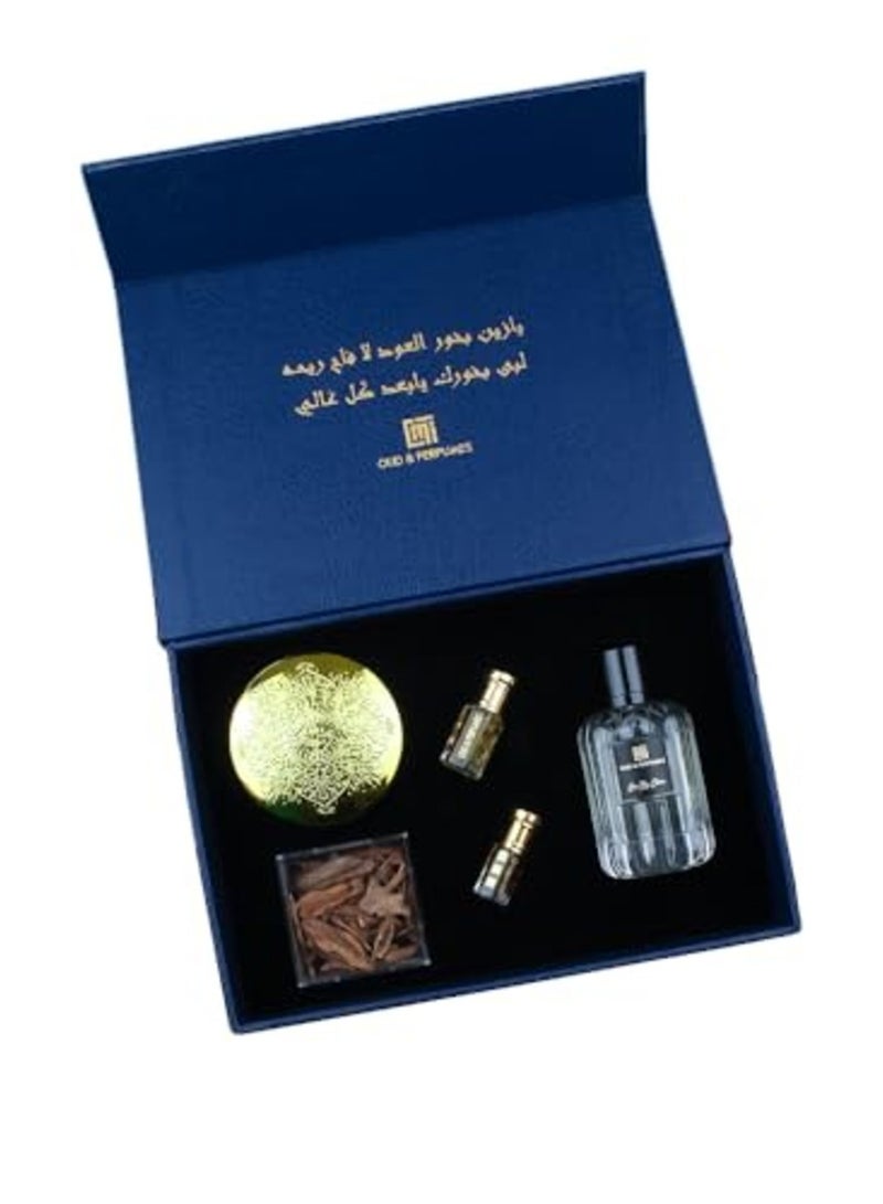 Mi Oud and Perfumes Eid & Ramadan Special Unisex Gift Box Set: Complete with Oudh Ma Al Attar, Oudh Hindi Super High, 2 Mix Khalta Bottles, and a Love By Choice Perfume- for Eid,Wedding Gift,Birthday Gift (B) - Image 4